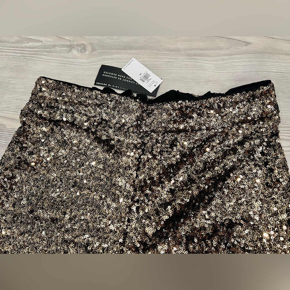BNWT Banana Republic Women’s Black & Gold Sequin Lined Pants. XS. Holiday Party! - Picture 3 of 10